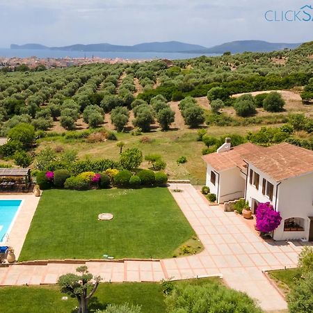 Clicksardegna Villa Emanuel Ad Alghero Con Vista Mare Spettacolare, Piscina Indipendente Per 8 Persone Экстерьер фото