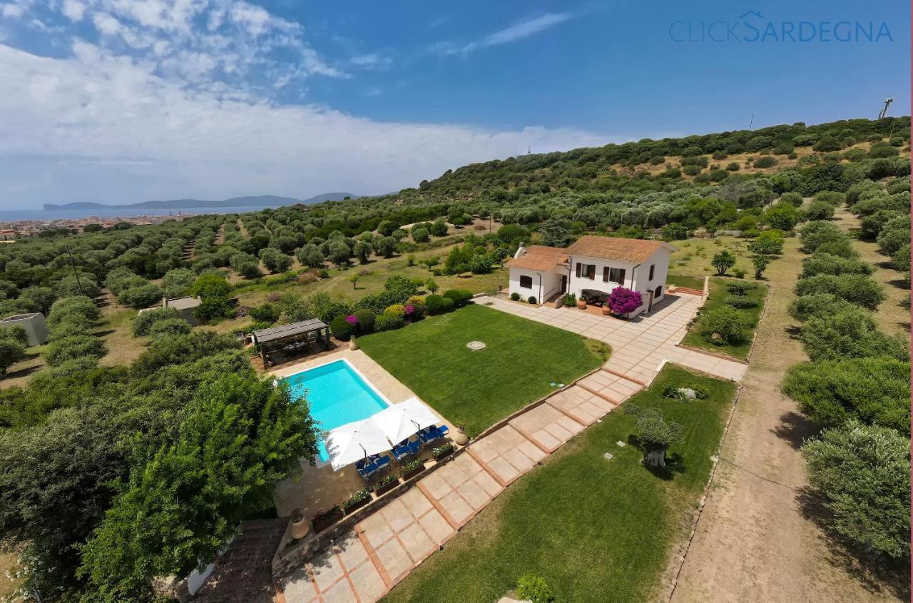 Clicksardegna Villa Emanuel Ad Alghero Con Vista Mare Spettacolare, Piscina Indipendente Per 8 Persone Экстерьер фото