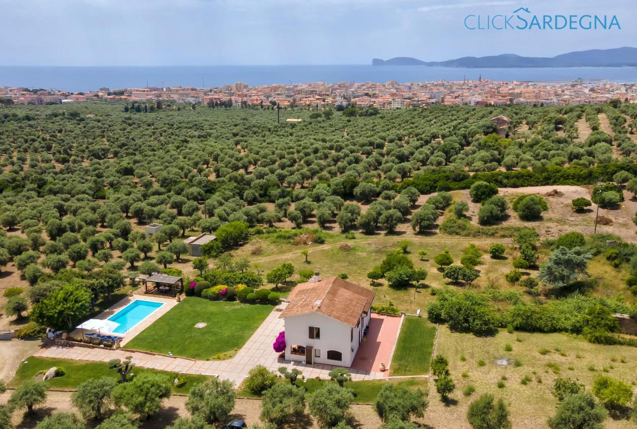 Clicksardegna Villa Emanuel Ad Alghero Con Vista Mare Spettacolare, Piscina Indipendente Per 8 Persone Экстерьер фото