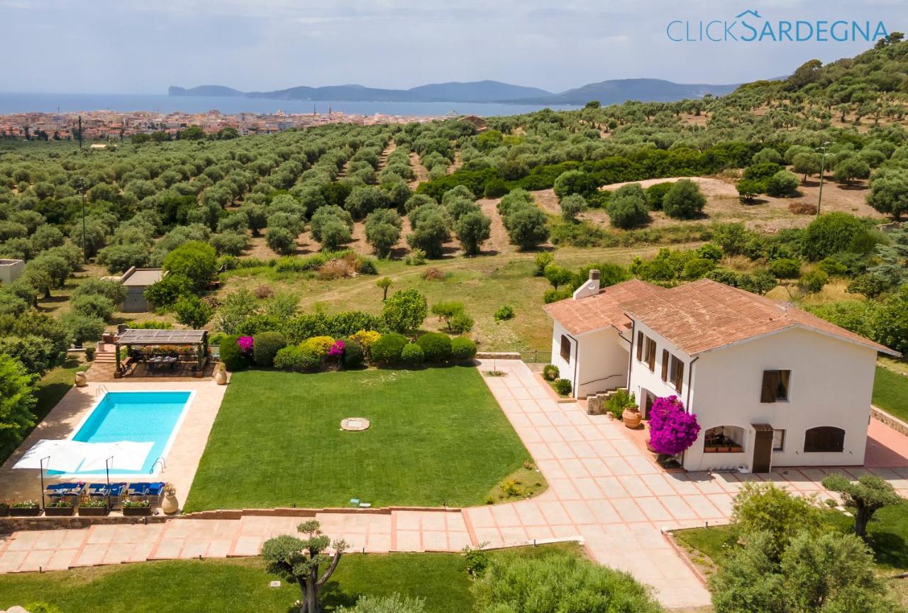 Clicksardegna Villa Emanuel Ad Alghero Con Vista Mare Spettacolare, Piscina Indipendente Per 8 Persone Экстерьер фото